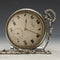 Vintage good working Cima silver plate case mechanical pocket watch with chain